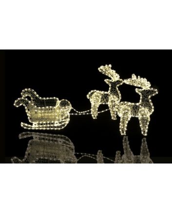 SLITTA C/RENNA 150X30X65CM M.249 B.CALDO