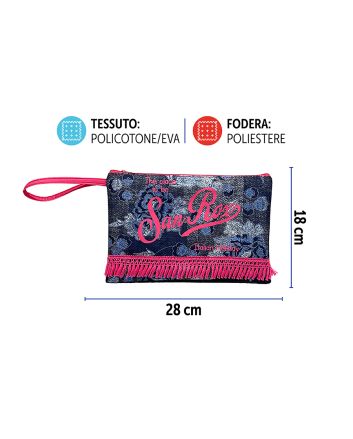 POUCHETTE MARE FRANGE 28X18CM DES.16