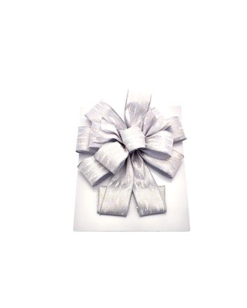 COCCARDA PUNTALE 11X31CM ARGENTO MOD.1