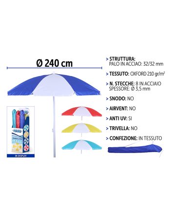 OMBREL.240 32/32ST.8R. 210D OXF SPIC 4ASS DIS