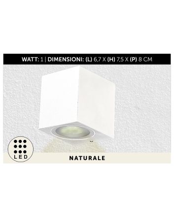 APPLIQUE IN ALLUM. 6,7X7,5XCM BIANCO L.NATUR.