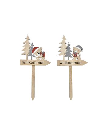 PICK C/ORSO 19,5X1X42CM M.301-02 GR/ROSS 2ASS