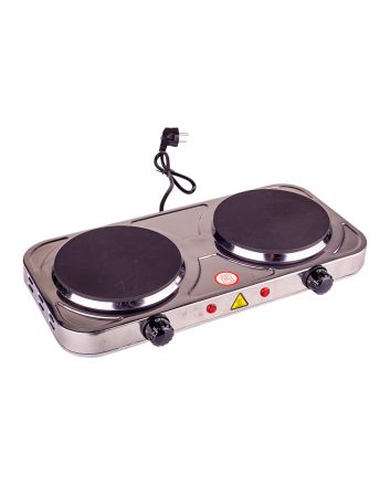 FORNELLO ELETTR.2P 2000W 43X22X7CM SILVER