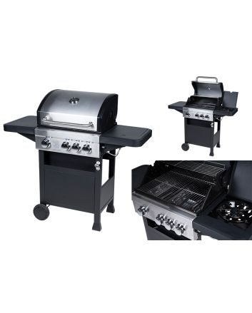 BBQ A GAS 4 FUOCHI 120X53X110CM QUEEN