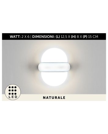 APPLIQUE IN ALLUM. 12,5X8X15 BIANCO L.NATUR