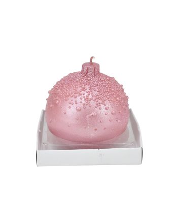 CANDELA DEC.PALLINE D.9CM M.019 ROSA