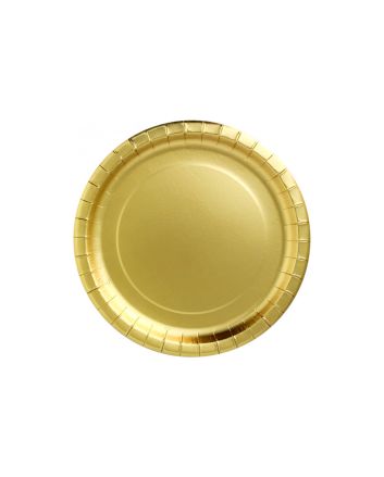 SET 8 PIATTI TONDI 22CM ORO