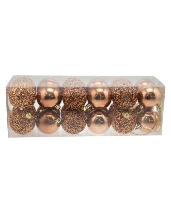 BOX 24 SFERE 6CM M.504 MARRONE