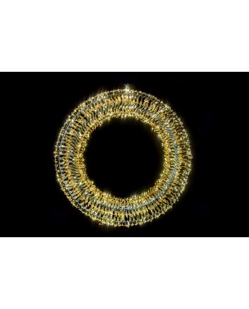 GHIRLANDA METALLO 50CM 600L U/EST.CALDO ORO