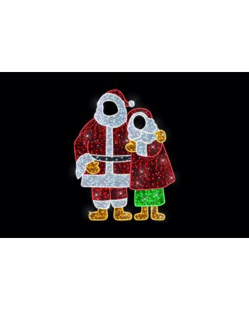 FAMIGLIA NATALE X FOTO 180X140CM C/224LED