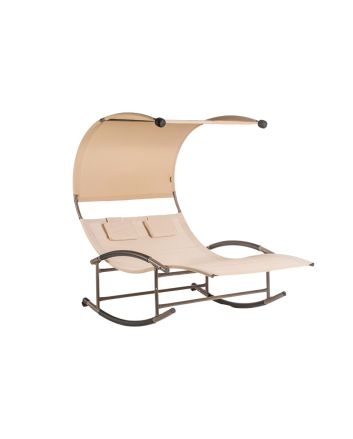 LOUNGE BED MATRIM. TXT 200X140X178 ECRU' PD8