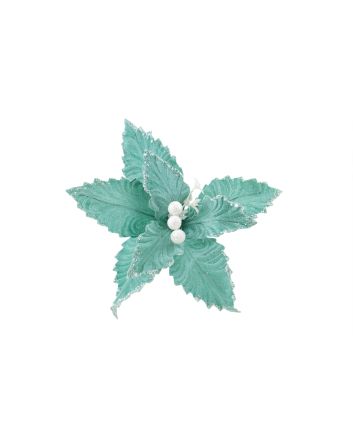 FIORE C/CLIP M.W7.106-5 D.30CM CELESTE/BIANCO