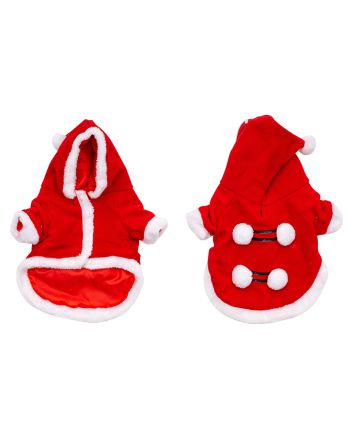 ABITO C/POMPOM PER ANIMALI 31CM M.136 ROSSO