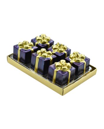 SET 6PZ CAND.P/REGALO 4CM M.213 BLU