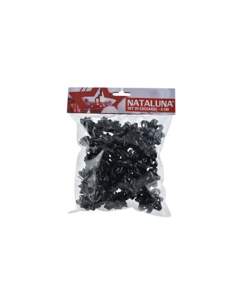 SET 25 COCCARDE D.4CM NERO SL6-17