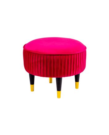 POUFF C/PIEDINI 40X40X33CM FUXIA/ARGENTO