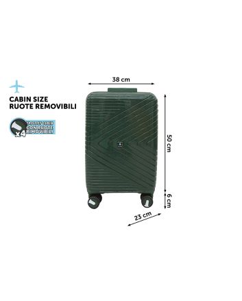 TROLLEY CARLOS H56 RUOTE REMOV.M.159 VERDE