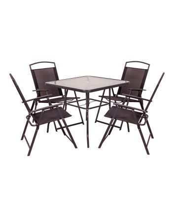 SET 5PZ 4 SEDIE C/TAVOLO NERO