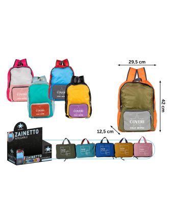 ZAINO RIPIEG.29,5X12,5XH42CM COVERI 5ASS DISP