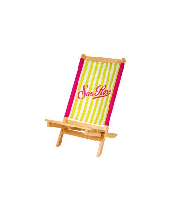 SPIAGGINA LEGNO 42X78X65.5 POLY. STR. GIALLO