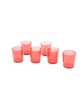 SET 6 BICCHIERI 266ML ROSSO M.509