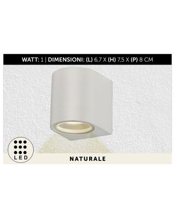 APPLIQUE IN ALLUM. 6,7X7,5XCM BIANCO L.NATUR.