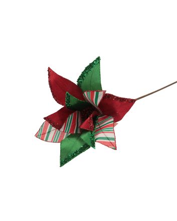 FIORE DIA.32CM M.3423 VERDE/ROSSO