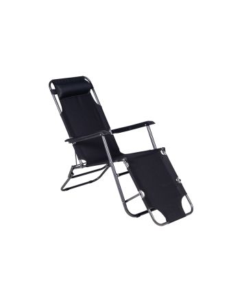 SEDIA A SDRAIO 178X60X80CM NERO