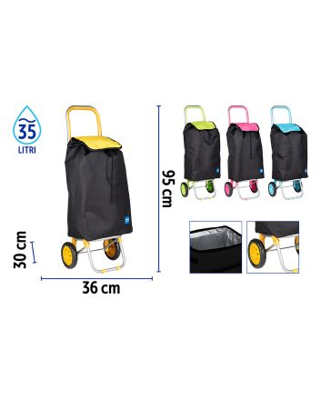 CARRELLO FRIGO C/2 RUOTE 36X30X95CM 4ASS