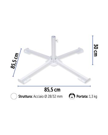 PIEDE PER OMBRELLONE PIEGHEVOLE 28-32 1.3KG
