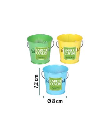 VASETTO METALLO CITRONELLA 8X7.2CM COV.3COL