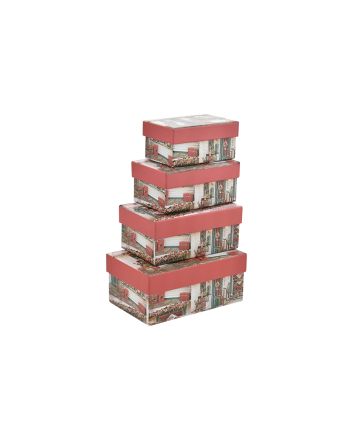 SCATOLA CARTONE 4PZ 17/15/13/11,5CM DEC.4