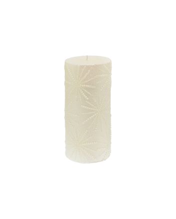 CANDELA DEC.SCINTILLE 7X15,5CM M.015 BIANCO