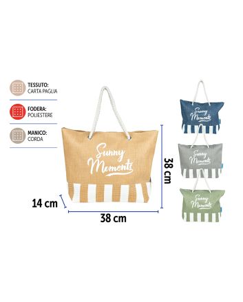BORSA MARE 38X14X38CM CORD. M.16221 4ASS