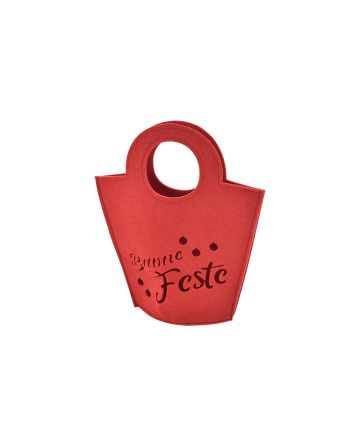 BORSETTA FELTRO 25X21X0.3CM DES.D ROSSO