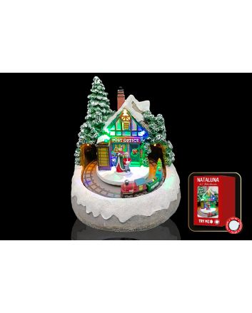 VILLAGGIO LED+MUS+MOV.18X18X20CM BATT.TRYME