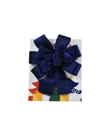 COCCARDA PUNTALE 28X78CM DES.H BLU NAVY/ORO