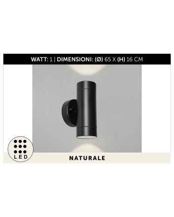 APPLIQUE IN ALLUM. DIA.6,5X16 NERO L.NATUR.