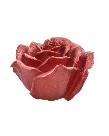 CANDELA DEC.ROSA D10CM 6-20196-2 ROSSO
