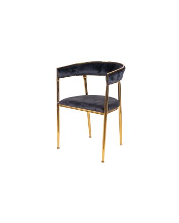 POLTRONA 53X48X78CM NERO/ORO