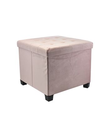 POUF VELL.C/PIEDI 50X44CM L1 ROSA