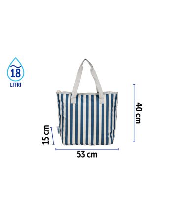 BORSA FRIGO 7MM 18LT 53X15X40CM BEIGE/BLU