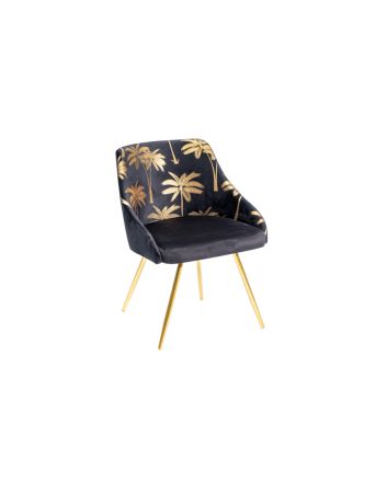 SEDIA VELLUTO 59X58X76 NERO