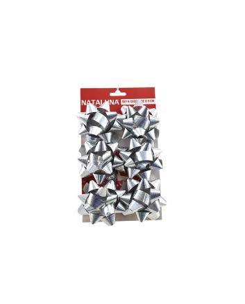 BLISTER 6 COCCARDE D.9CM ARGENTO SL6-12