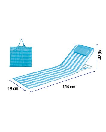 BEACH MAT 145X47X41 OXF   STR.AZZURRO