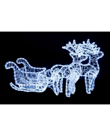 SLITTA C/RENNE 150X30X65CM 480L U.EST.BIANCO