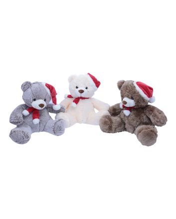PELUCHE C/CAPPELLO+SCIARPA 50CM M.14 3ASS