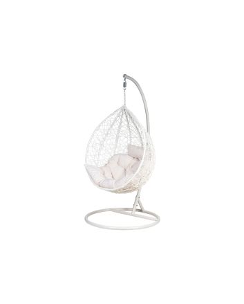 POLTRONA SOSPESA RATTAN C/CUSCINO BEIGE