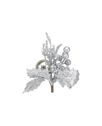 RAMO GLITTERATO 23CM M.249105 ARGENTO