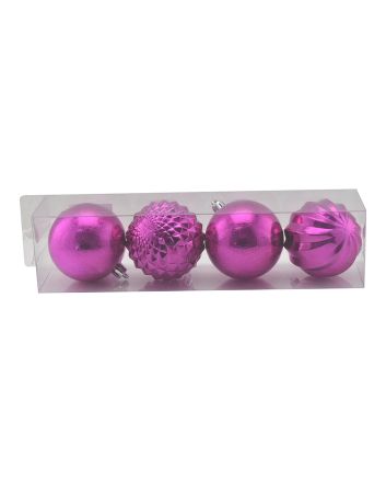 BOX 4 SFERE 7CM DECOR.LUCIDA DEC.38 FUXIA